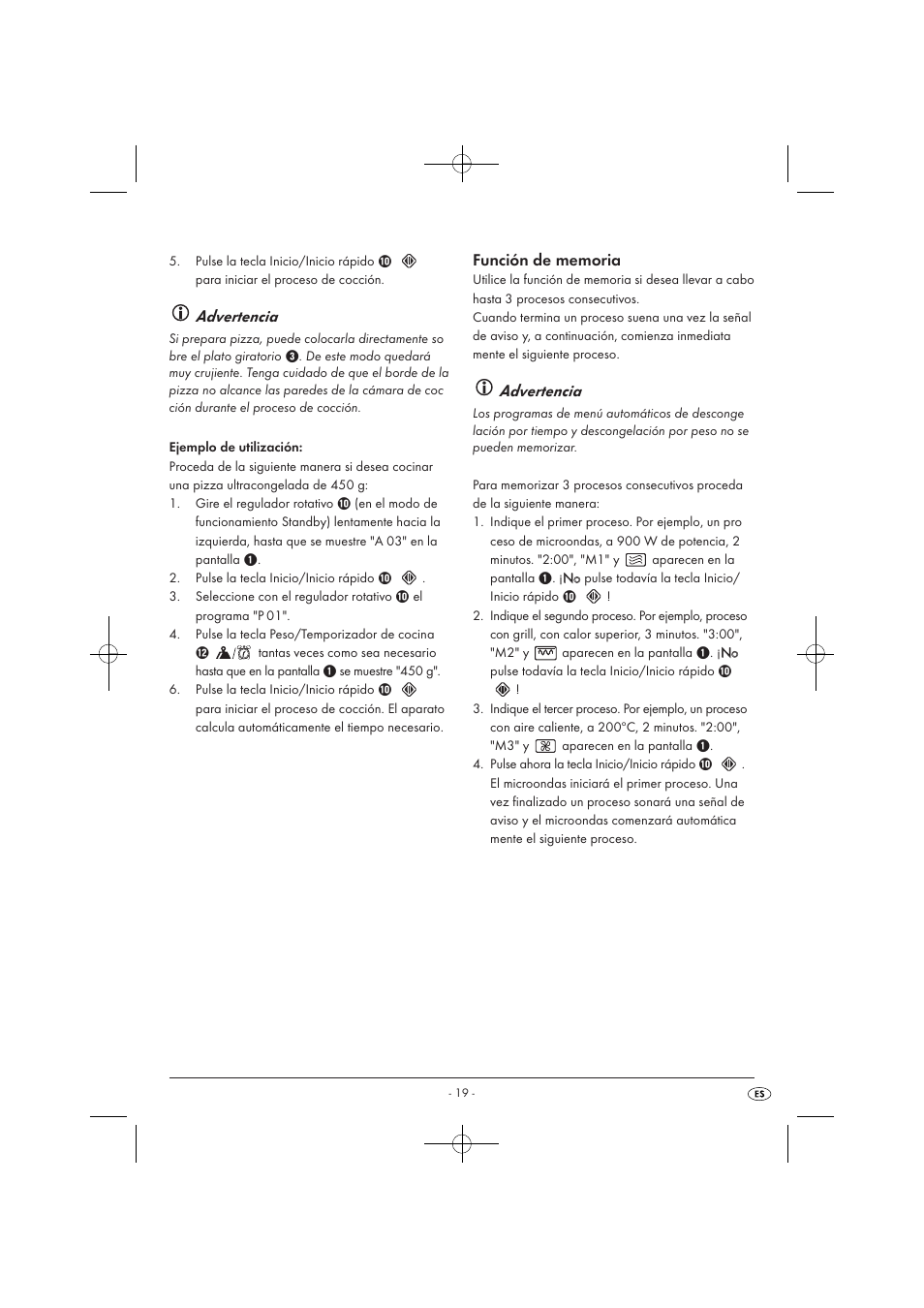 Advertencia | Silvercrest SMW 900 EDS A1 User Manual | Page 21 / 123