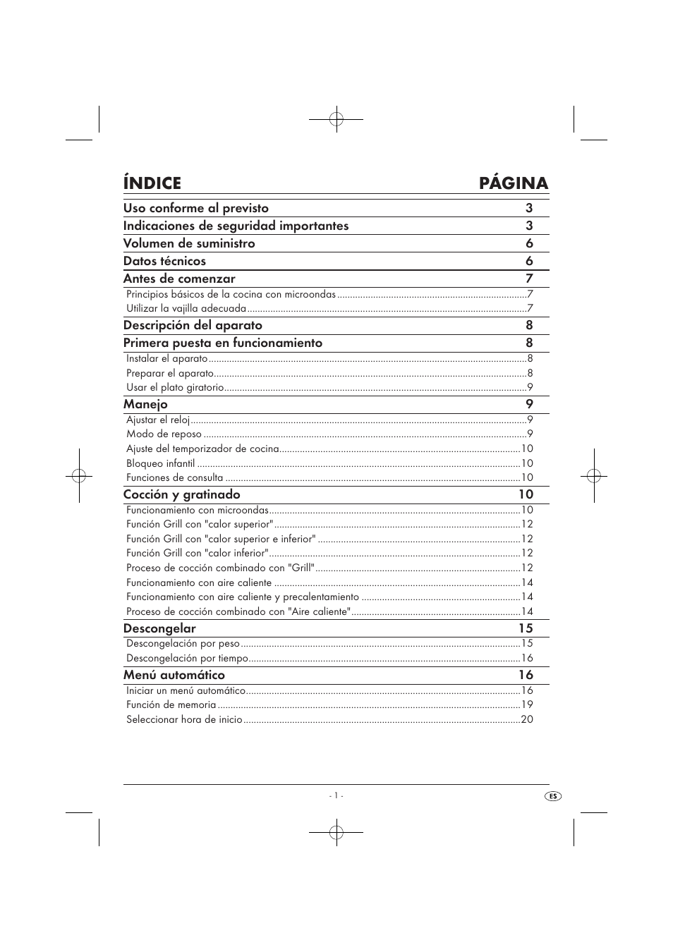Índice página | Silvercrest SMW 900 EDS A1 User Manual | Page 3 / 123