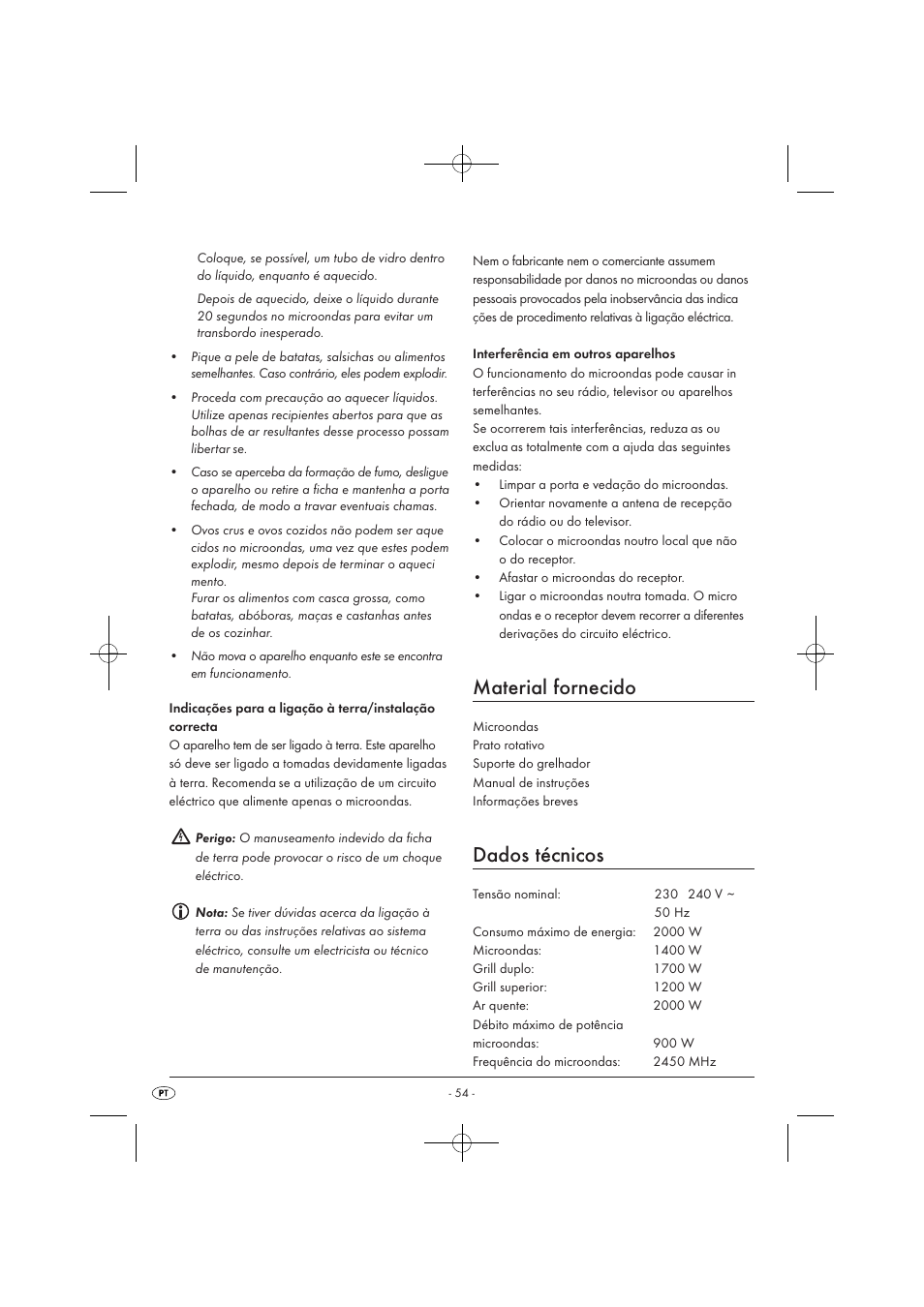 Material fornecido, Dados técnicos | Silvercrest SMW 900 EDS A1 User Manual | Page 56 / 123
