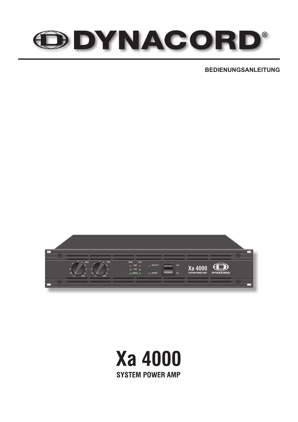 Dynacord System Power Amp Xa 4000 User Manual | Page 15 / 48