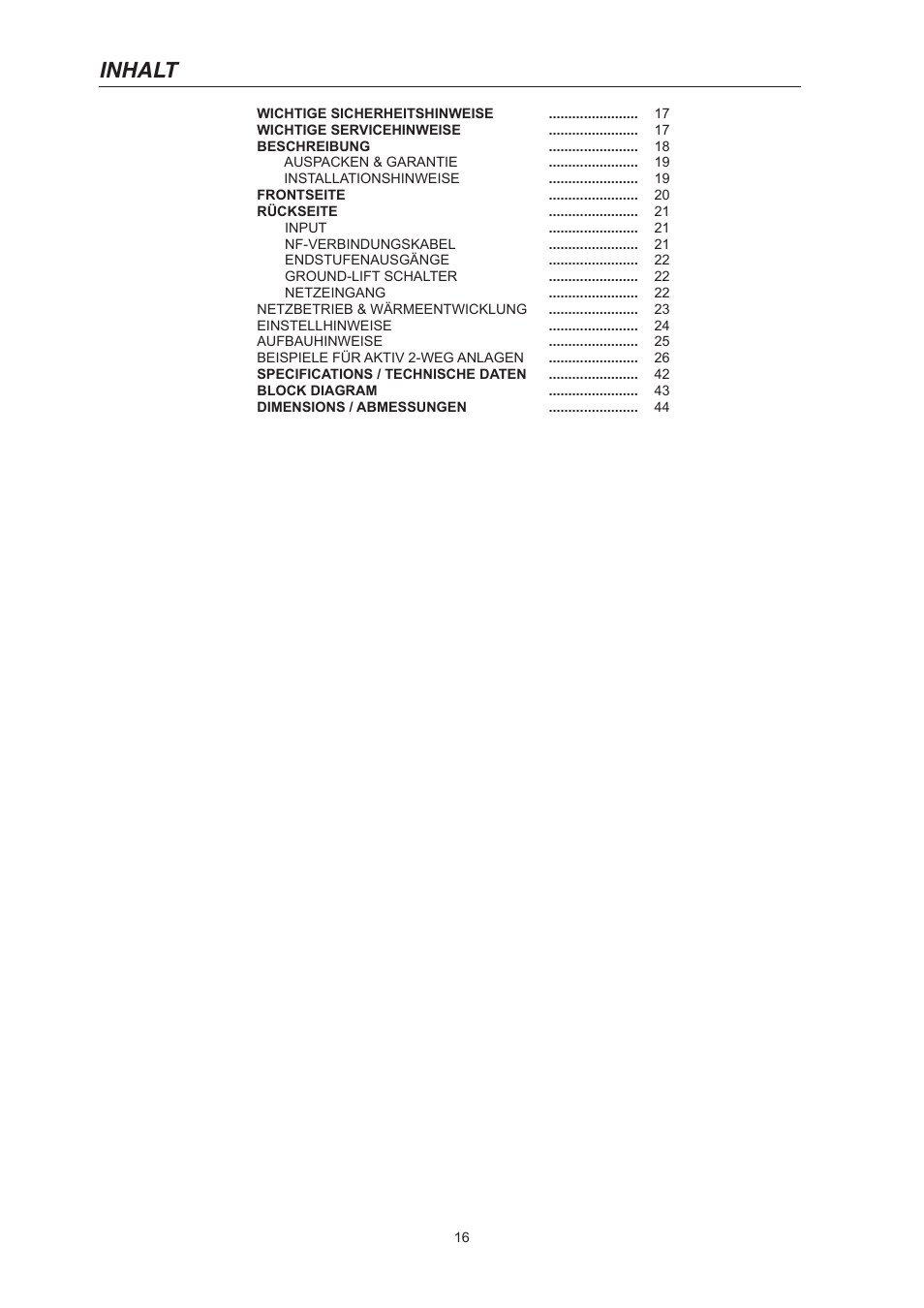Dynacord System Power Amp Xa 4000 User Manual | Page 16 / 48