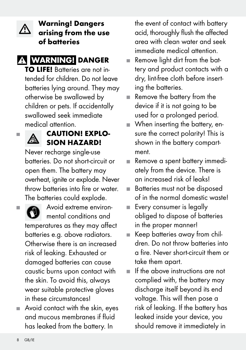 Silvercrest 103803-14-01/103803-14-02 User Manual | Page 8 / 57