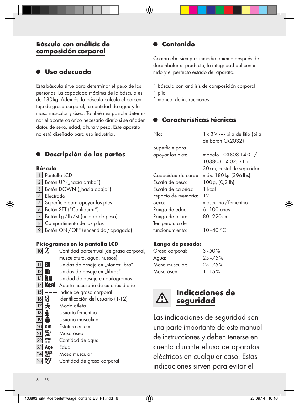 Silvercrest 103803-14-01/103803-14-02 User Manual | Page 6 / 43