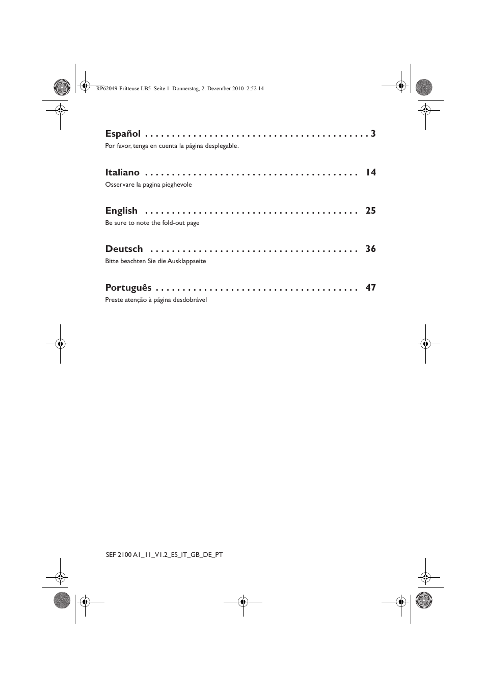 Silvercrest SEF 2100 A1 User Manual | Page 2 / 62
