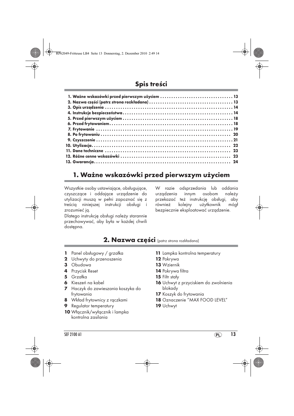 Silvercrest SEF 2100 A1 User Manual | Page 15 / 86