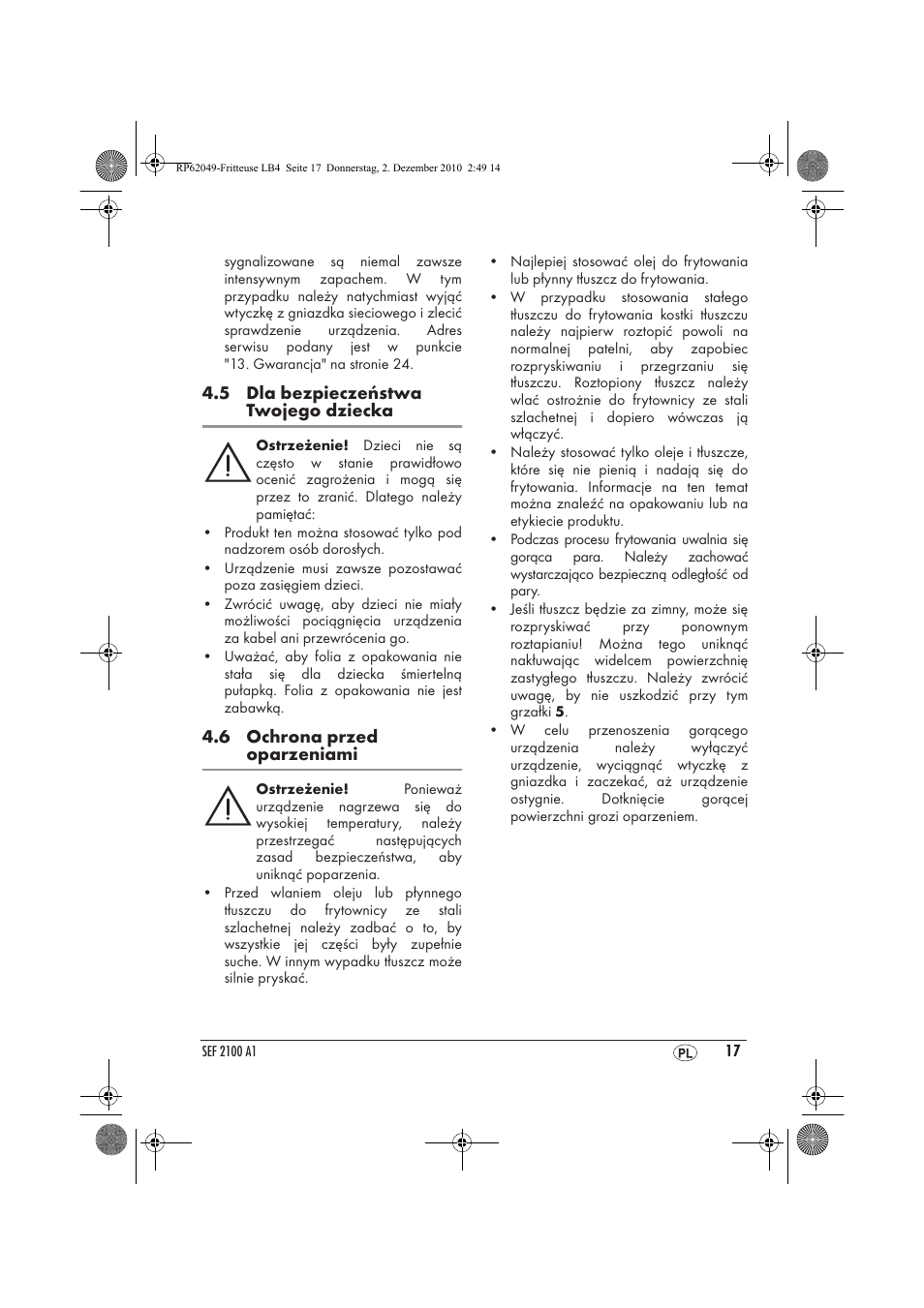 Silvercrest SEF 2100 A1 User Manual | Page 19 / 86