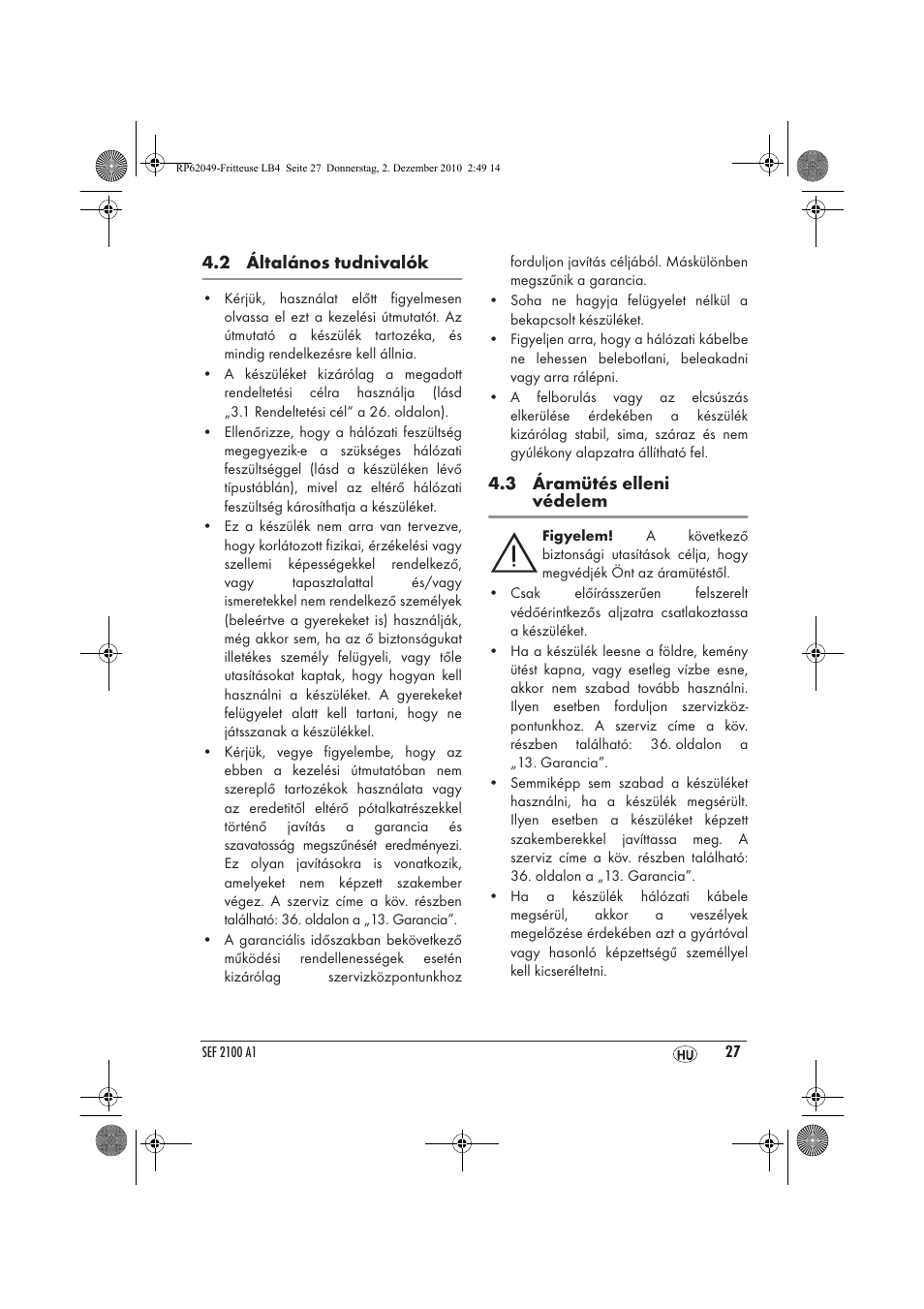 Silvercrest SEF 2100 A1 User Manual | Page 29 / 86