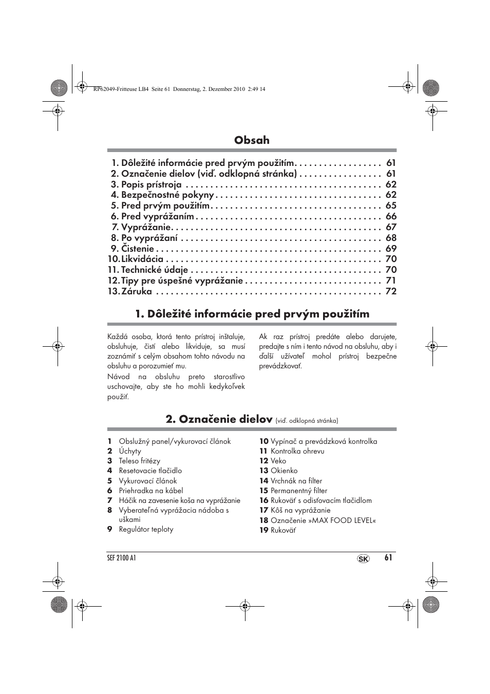 Silvercrest SEF 2100 A1 User Manual | Page 63 / 86