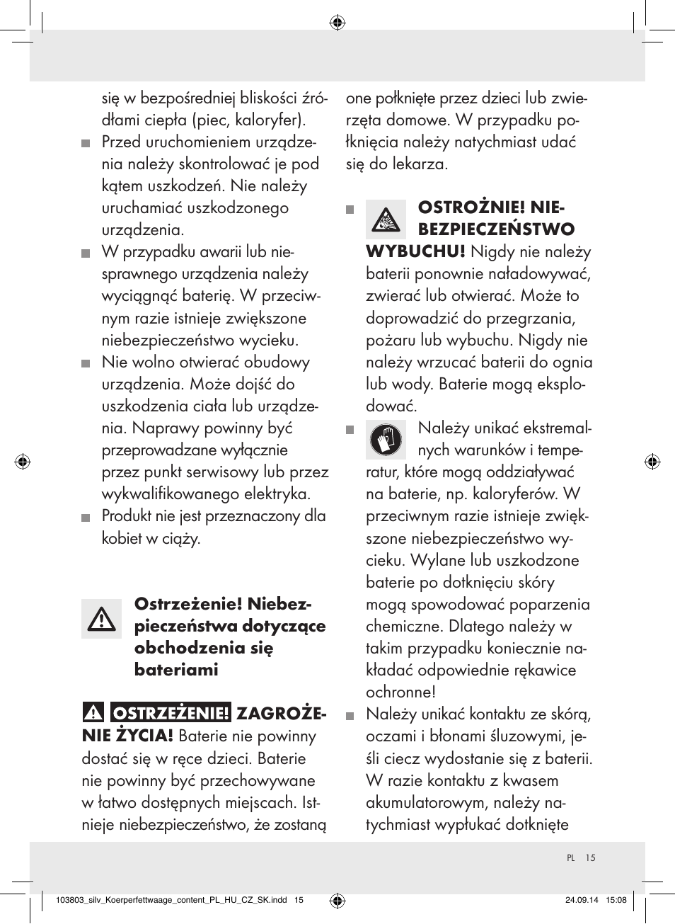 Silvercrest 103803-14-01/103803-14-02 User Manual | Page 15 / 57