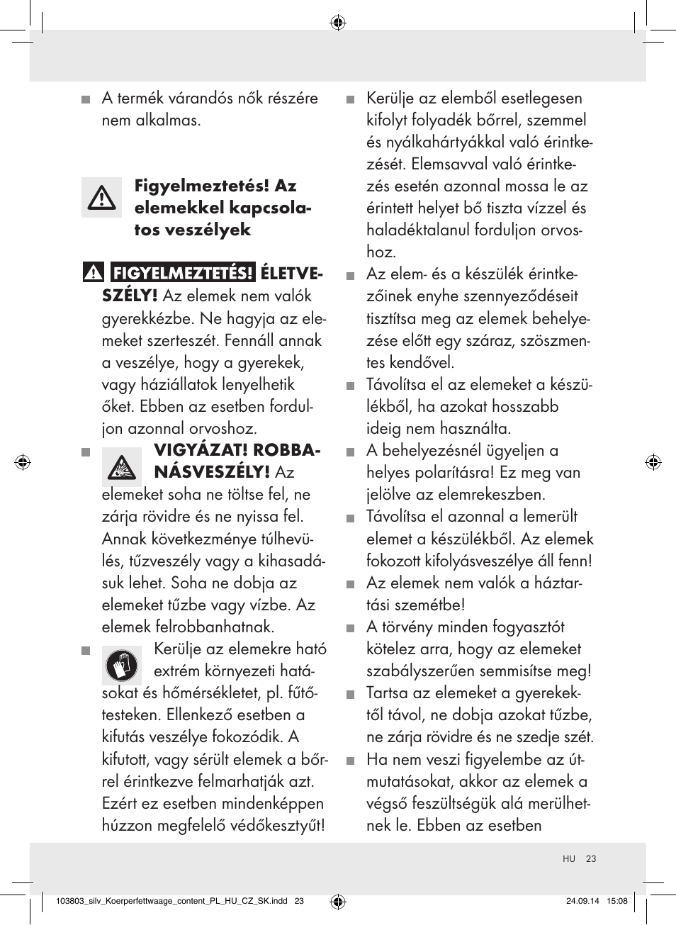 Silvercrest 103803-14-01/103803-14-02 User Manual | Page 23 / 57