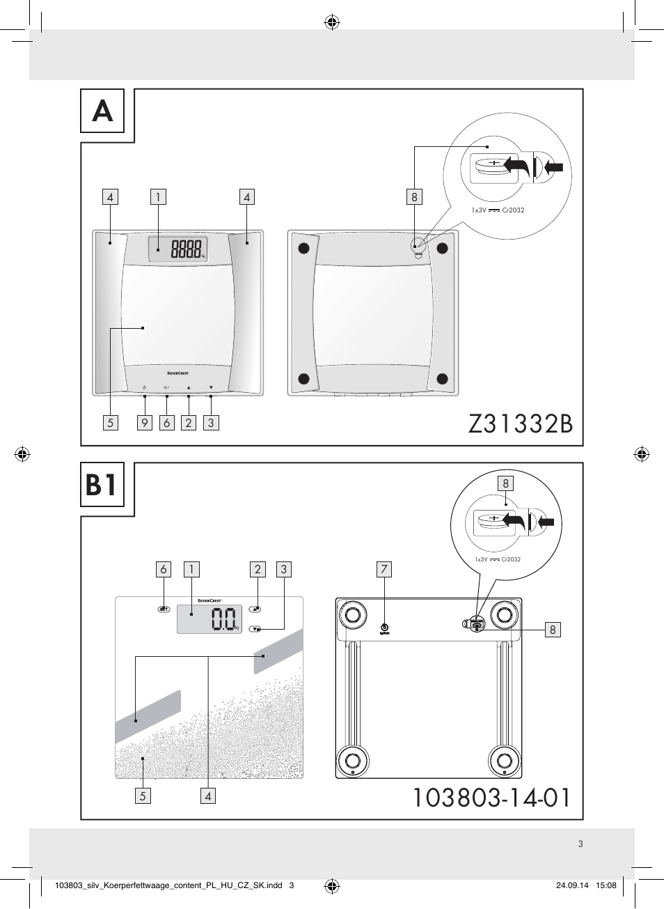 Silvercrest 103803-14-01/103803-14-02 User Manual | Page 3 / 57