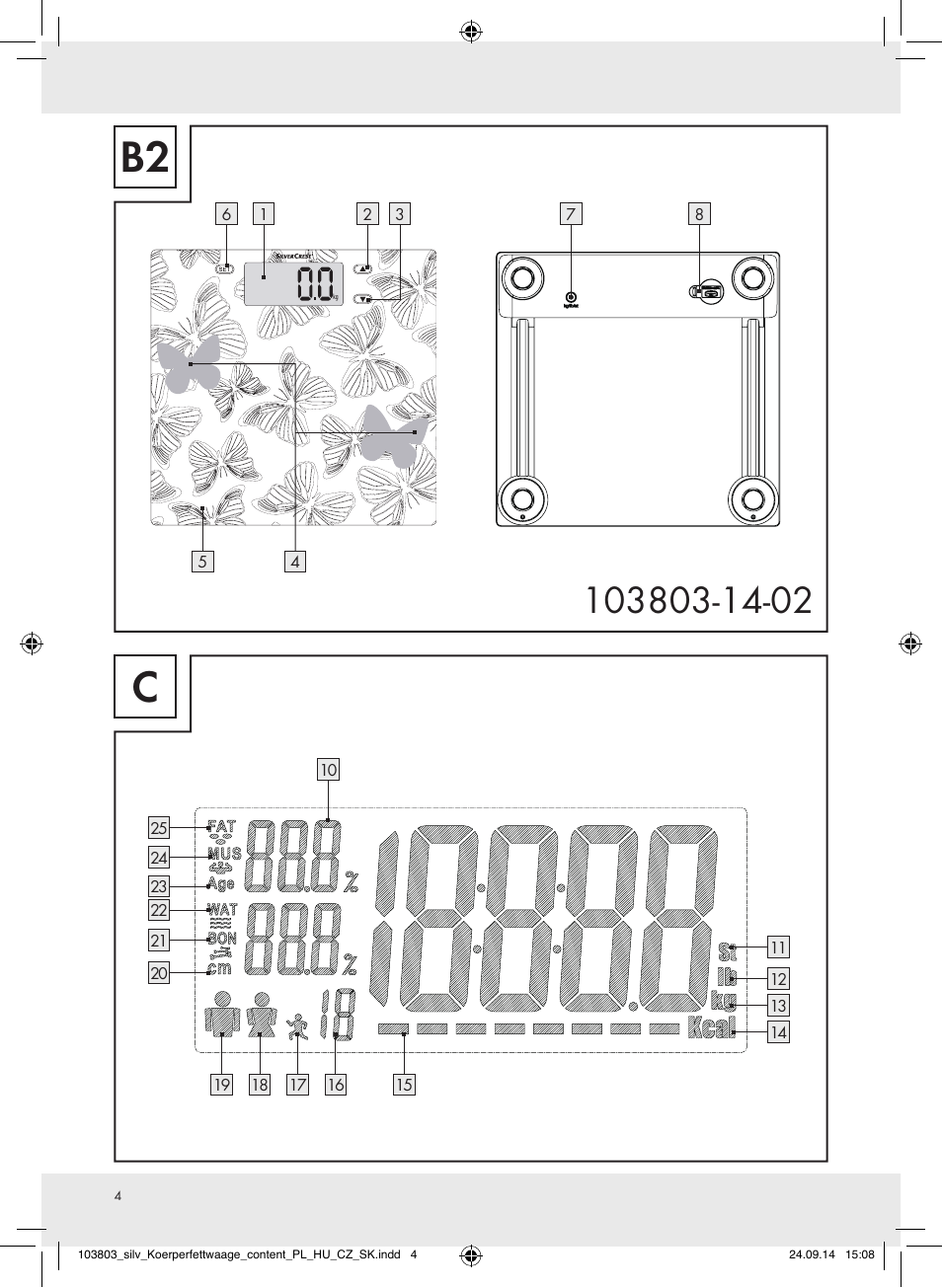 Silvercrest 103803-14-01/103803-14-02 User Manual | Page 4 / 57