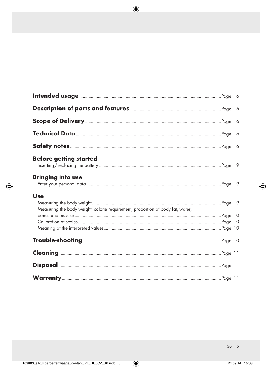 Silvercrest 103803-14-01/103803-14-02 User Manual | Page 5 / 57