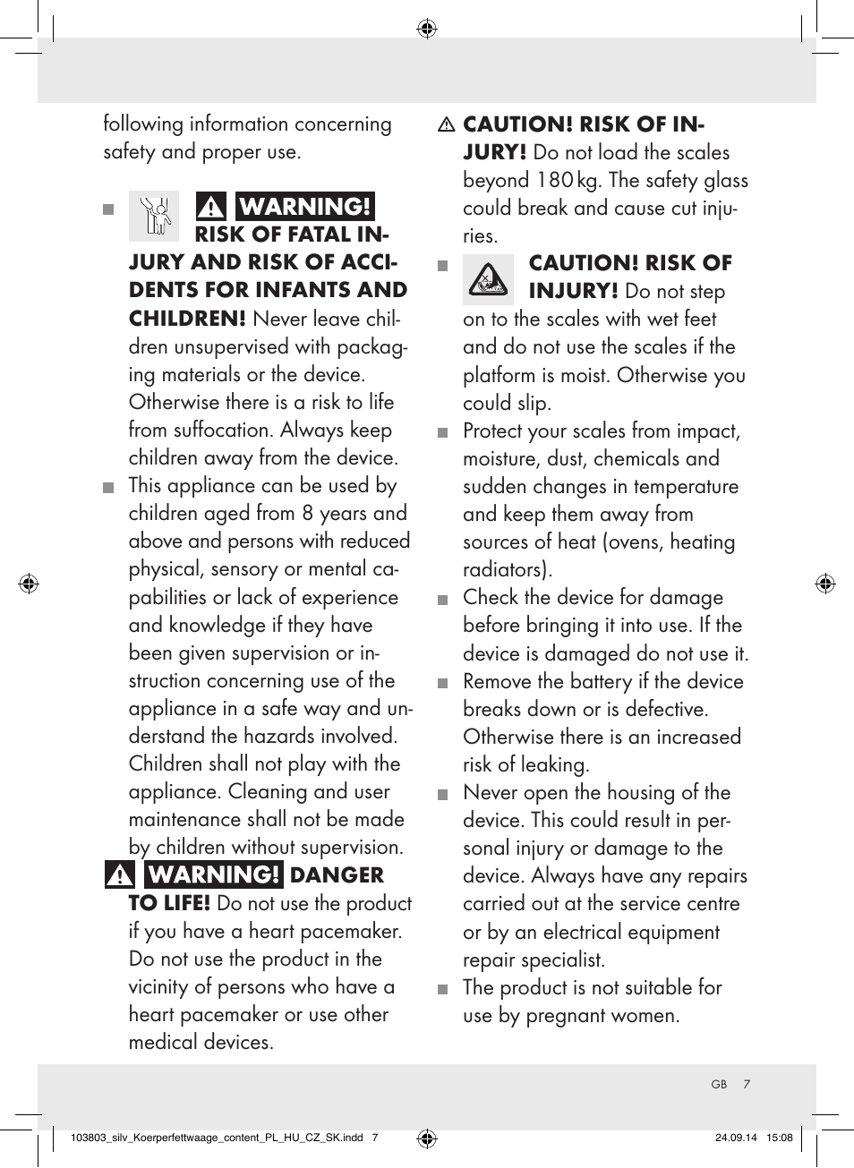 Silvercrest 103803-14-01/103803-14-02 User Manual | Page 7 / 57