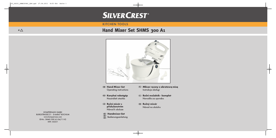 Silvercrest SHMS 300 A1 User Manual | 57 pages