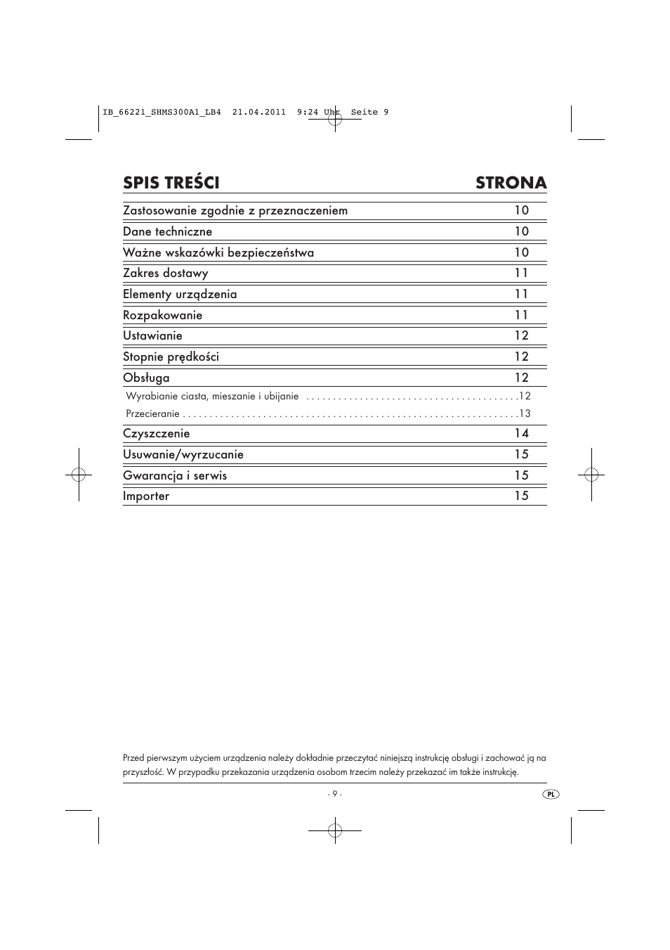 Silvercrest SHMS 300 A1 User Manual | Page 11 / 57