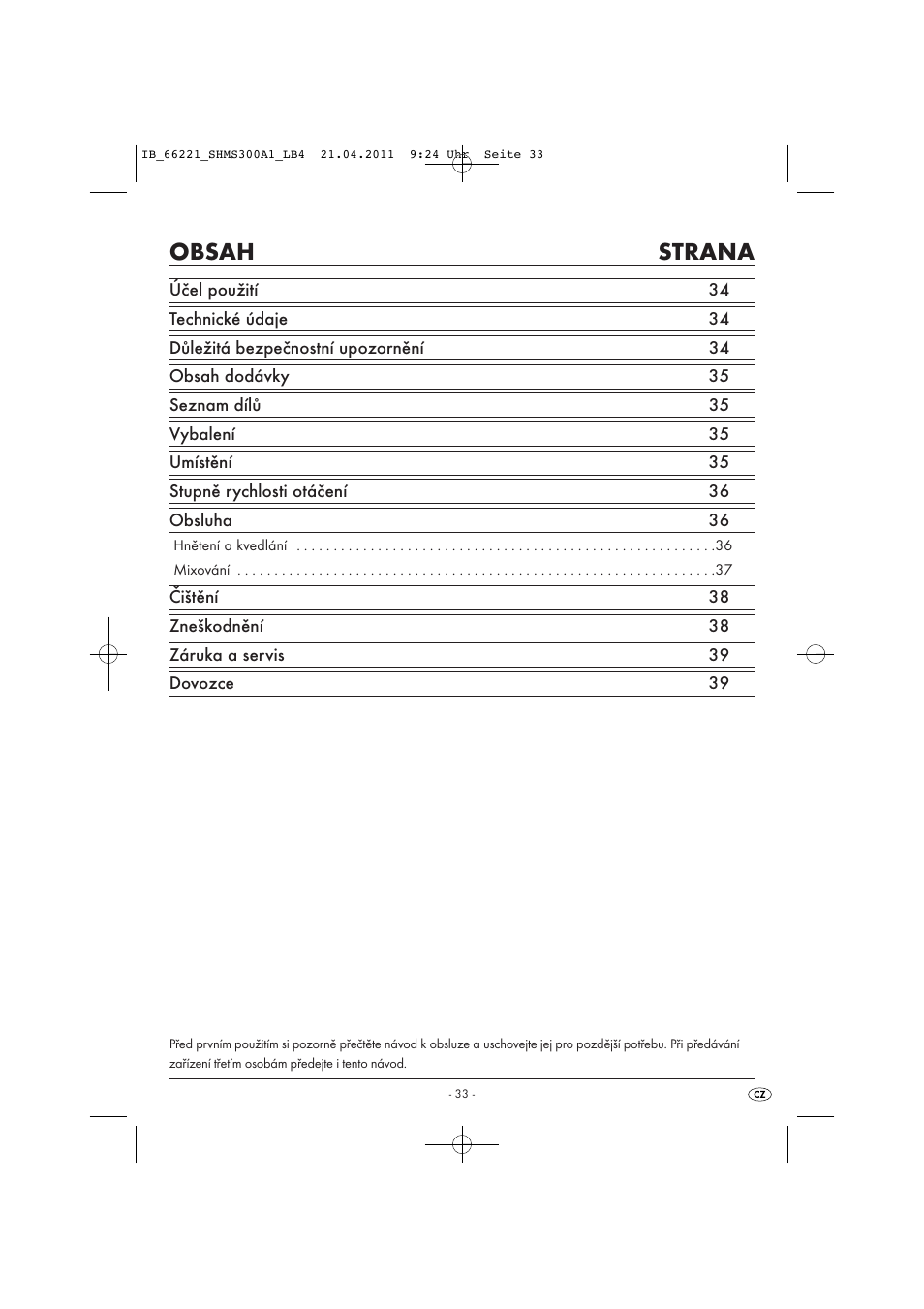 Silvercrest SHMS 300 A1 User Manual | Page 35 / 57