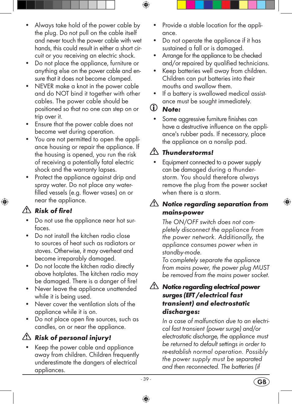 Silvercrest KH 2398 User Manual | Page 41 / 62