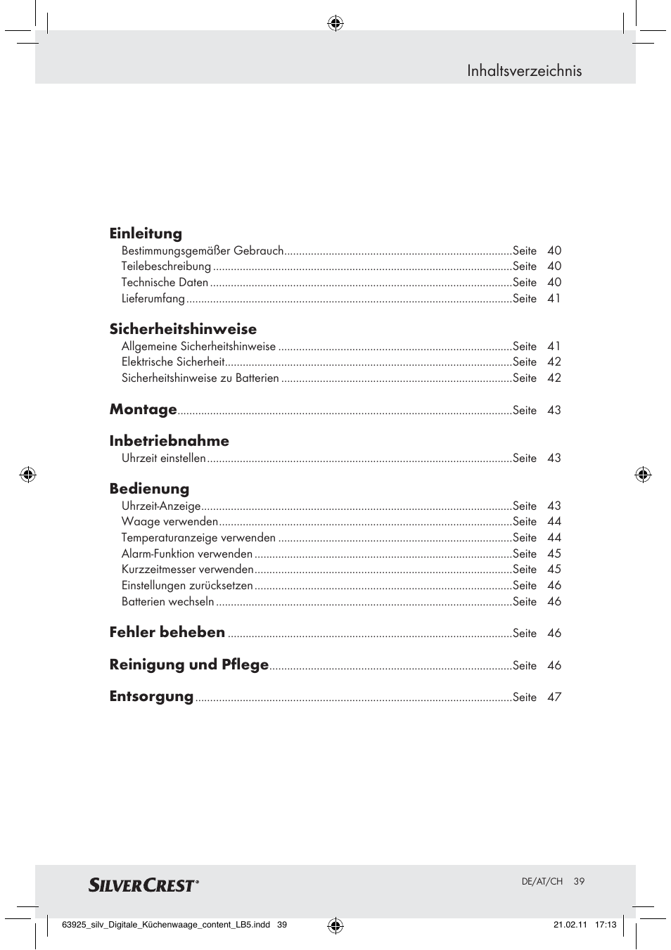 Silvercrest Z30170 User Manual | Page 37 / 45