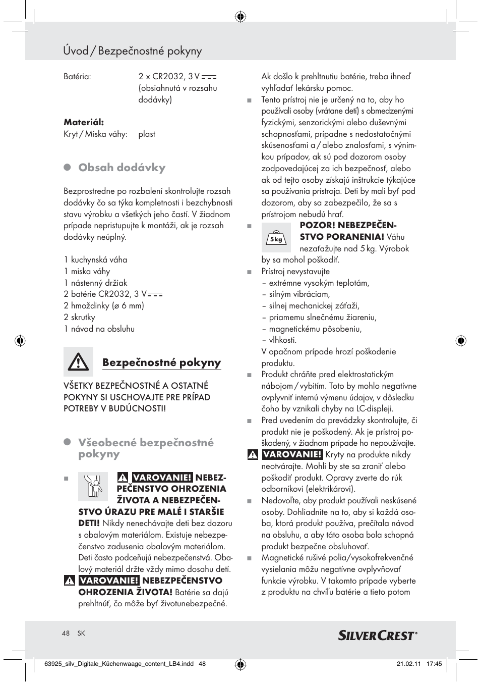 Silvercrest Z30170 User Manual | Page 46 / 60