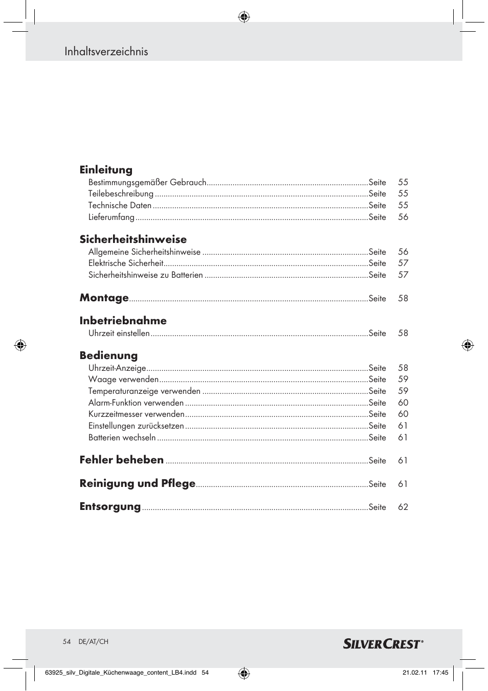 Silvercrest Z30170 User Manual | Page 52 / 60