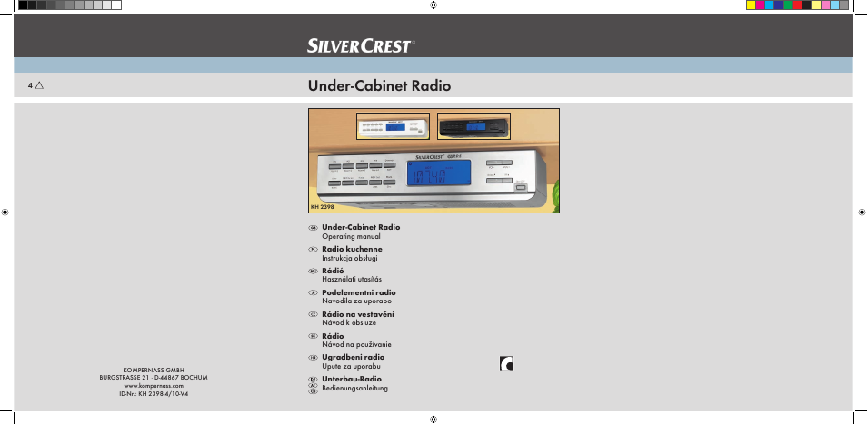 Silvercrest KH 2398 User Manual | 98 pages