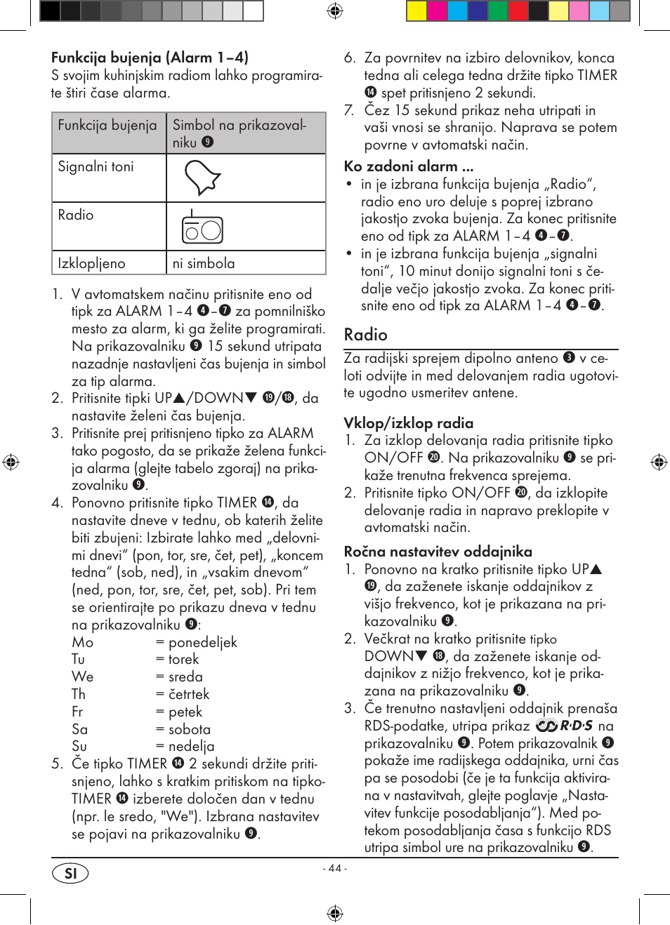 Radio | Silvercrest KH 2398 User Manual | Page 46 / 98