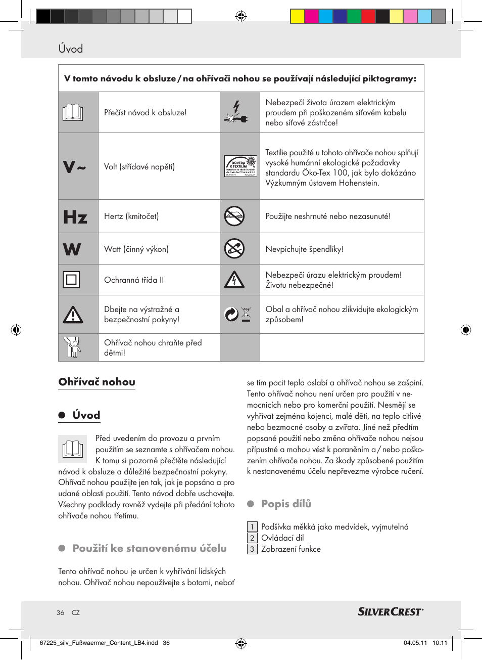 Úvod | Silvercrest Foot Warmer User Manual | Page 32 / 52