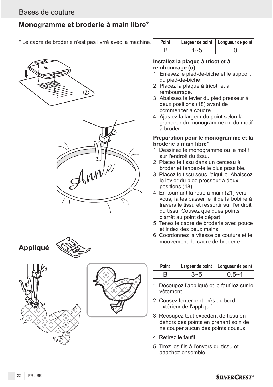 Appliqué | Silvercrest SNMD 33 A1 User Manual | Page 22 / 94