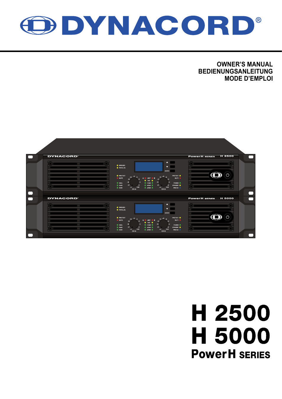Dynacord H 2500 User Manual | 148 pages