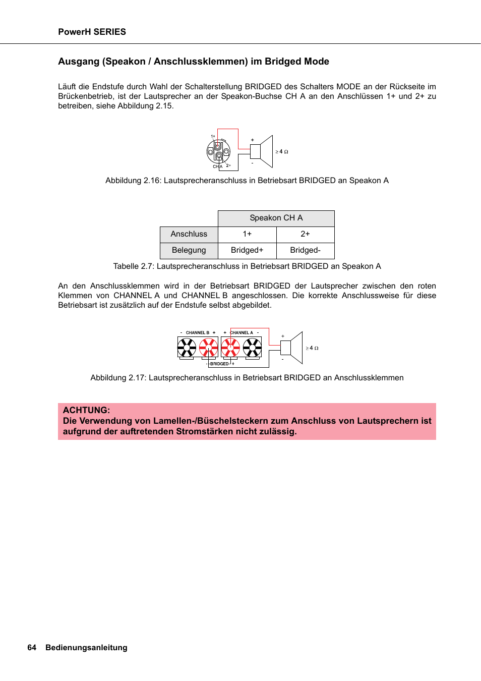 Dynacord H 2500 User Manual | Page 64 / 148