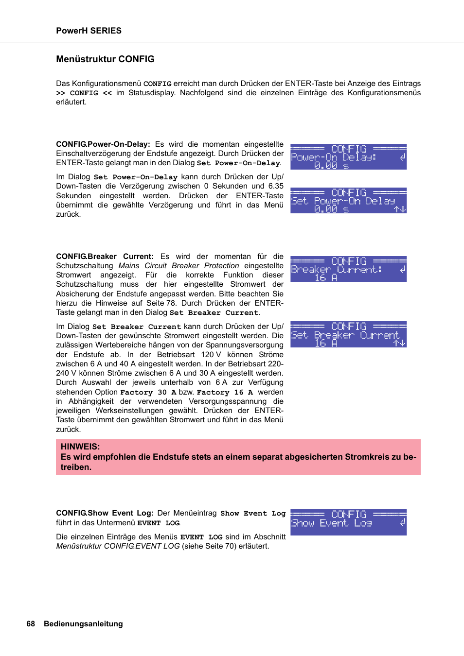 Dynacord H 2500 User Manual | Page 68 / 148