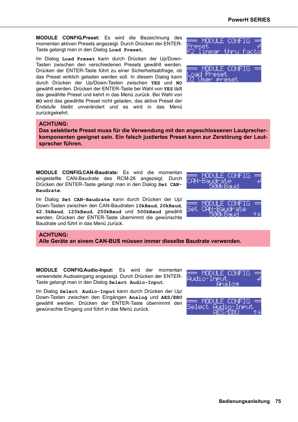 Dynacord H 2500 User Manual | Page 75 / 148