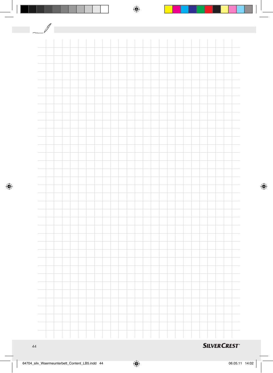 Silvercrest Heated Mattress Pad User Manual | Page 40 / 40