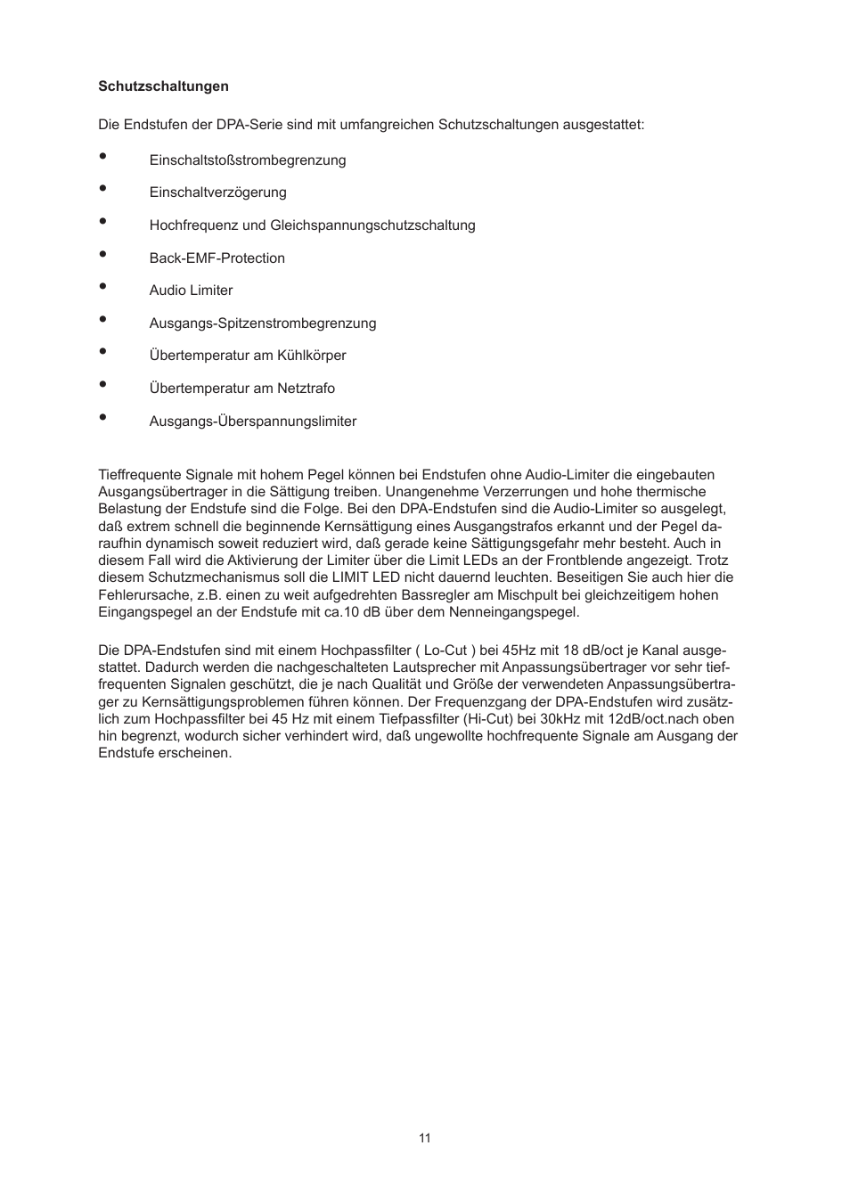 Dynacord DPA 4260 User Manual | Page 11 / 48