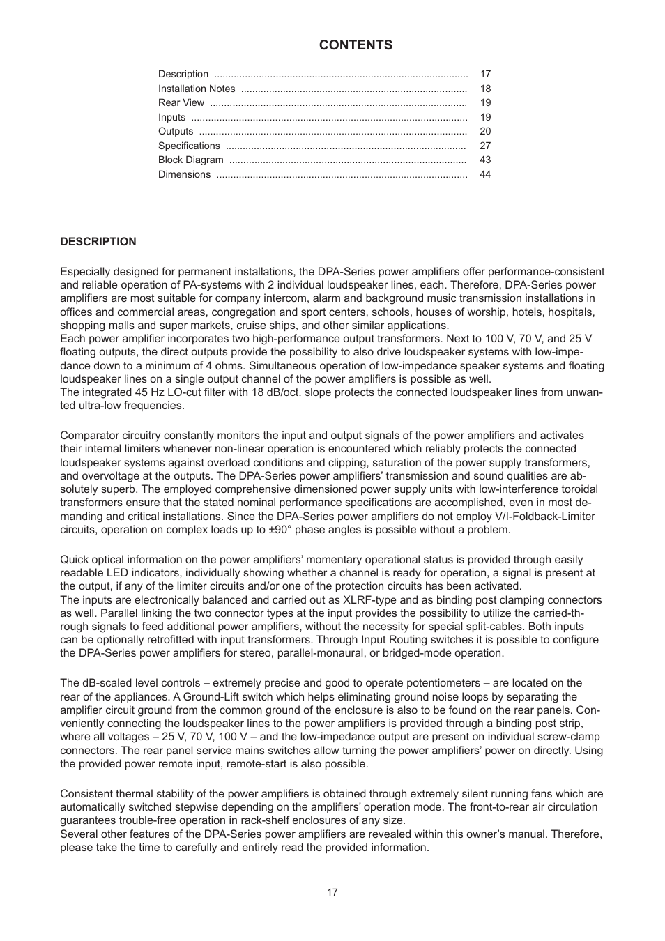 Dynacord DPA 4260 User Manual | Page 17 / 48