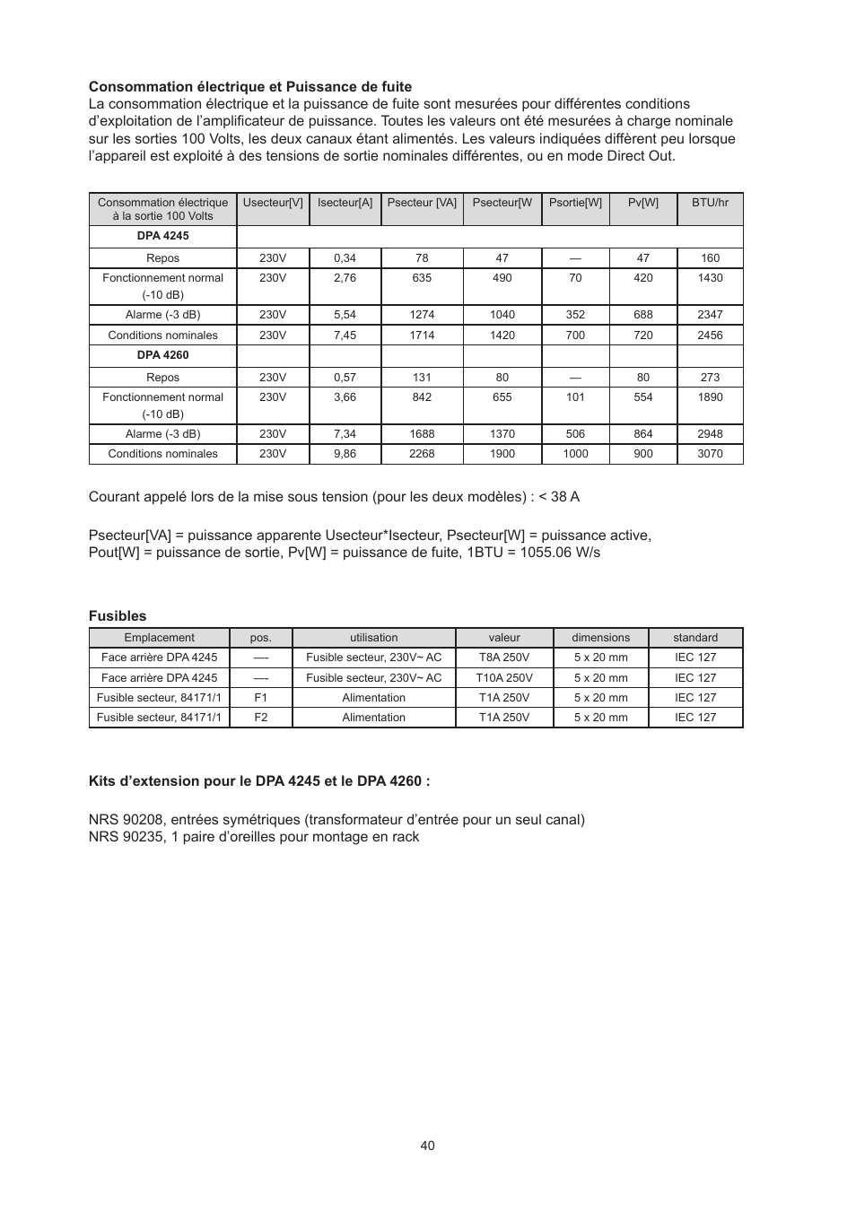 Dynacord DPA 4260 User Manual | Page 40 / 48