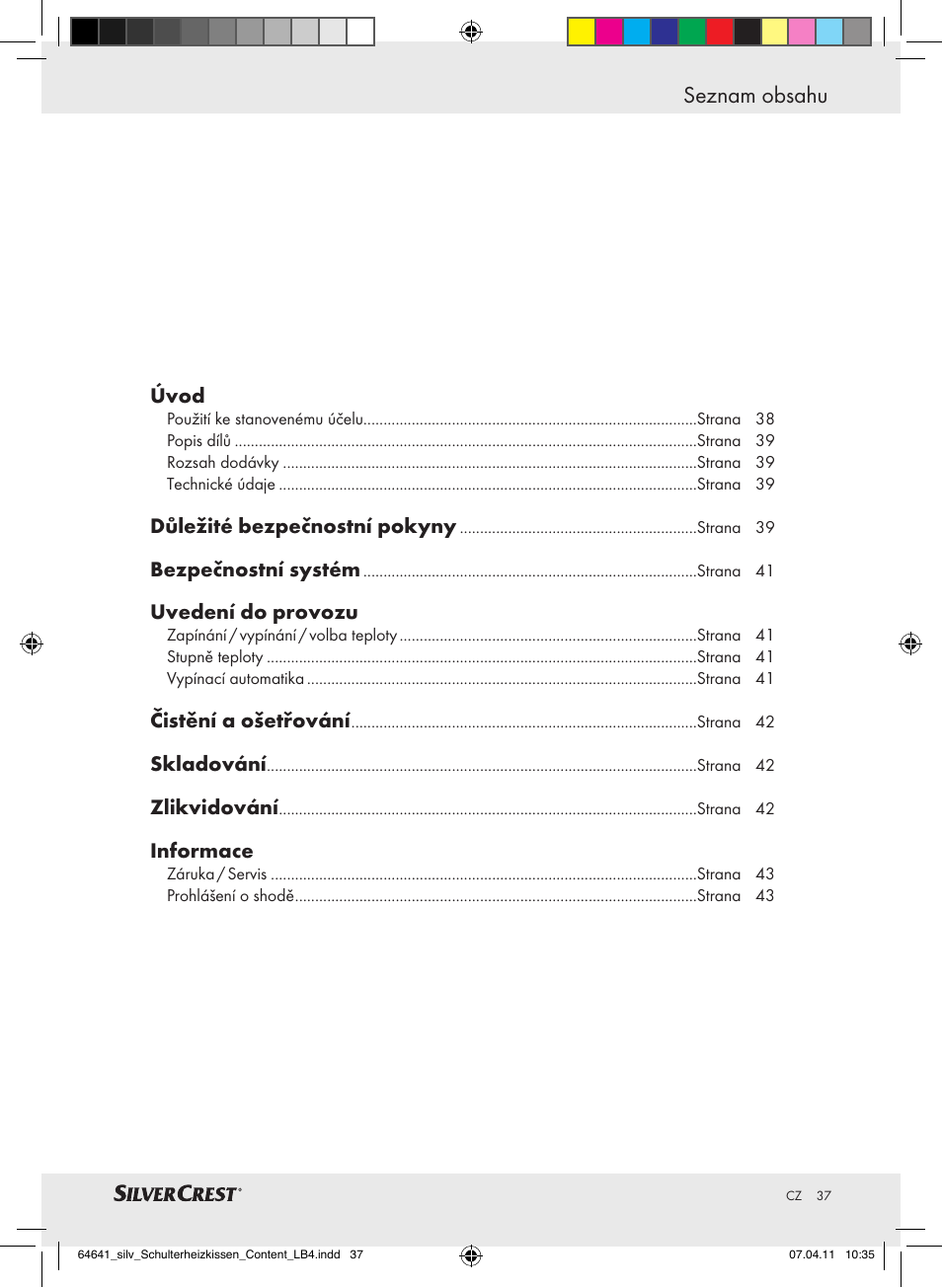 Silvercrest Neck & Shoulder Heating Pad User Manual | Page 33 / 56