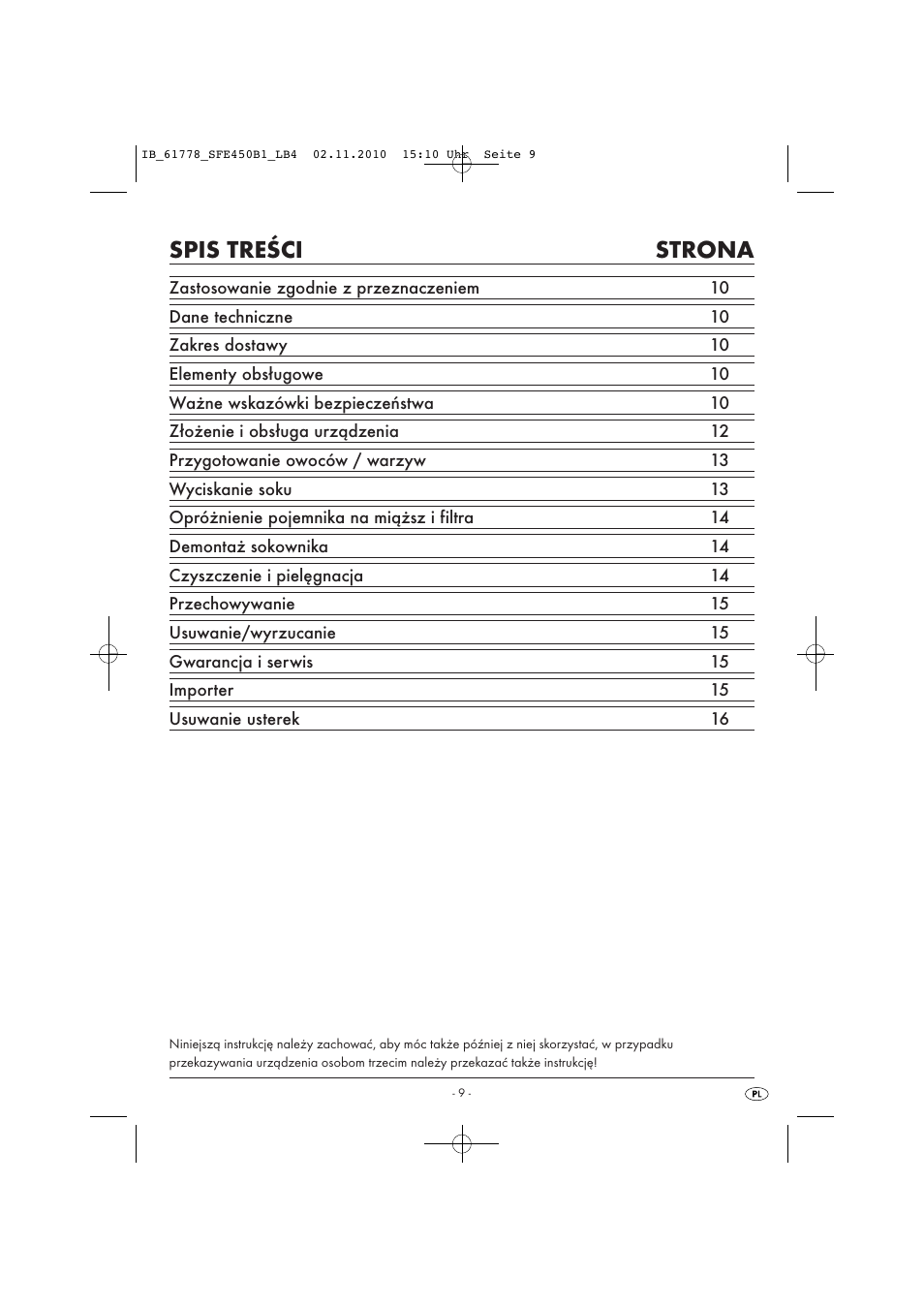 Silvercrest SFE 450 B1 User Manual | Page 11 / 50