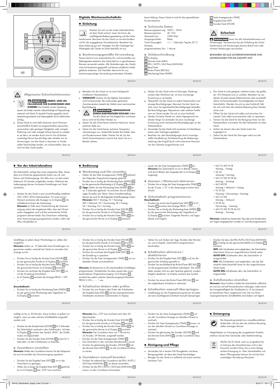 66142_zeitschaltuhr_digital_innen_ch | Silvercrest EIM-804 GR User Manual | Page 2 / 33