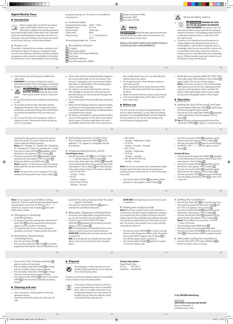 Silvercrest EIM-804 GR User Manual | Page 9 / 33