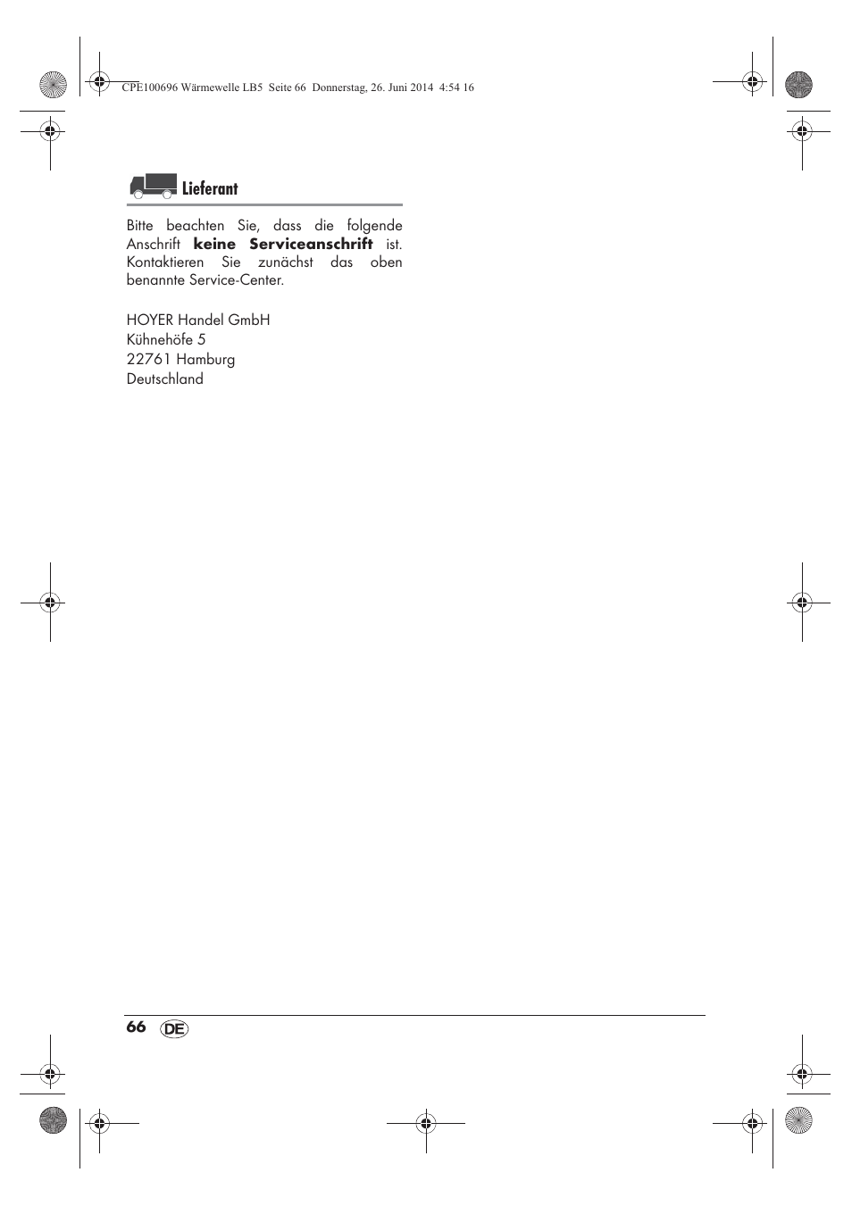 Lieferant | Silvercrest SWW 1500 B2 User Manual | Page 68 / 70