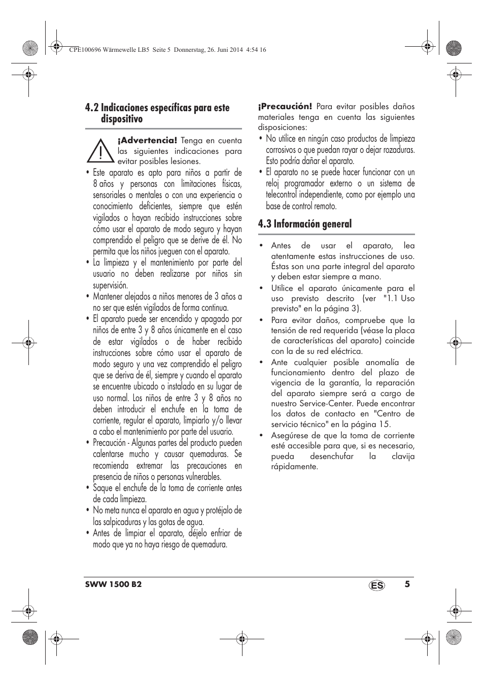 Silvercrest SWW 1500 B2 User Manual | Page 7 / 70