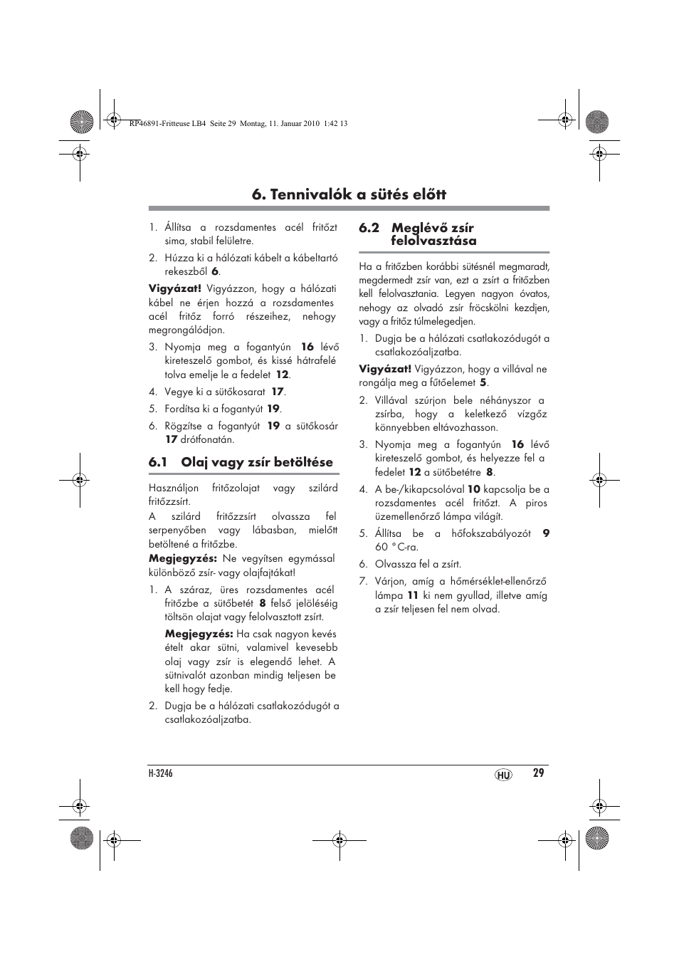 Tennivalók a sütés előtt | Silvercrest H-3246 User Manual | Page 31 / 94