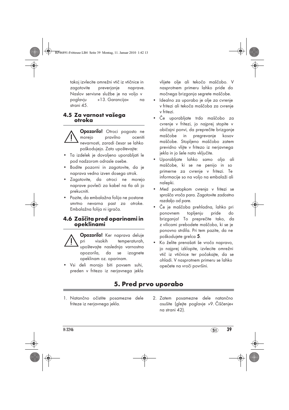 Pred prvo uporabo | Silvercrest H-3246 User Manual | Page 41 / 94