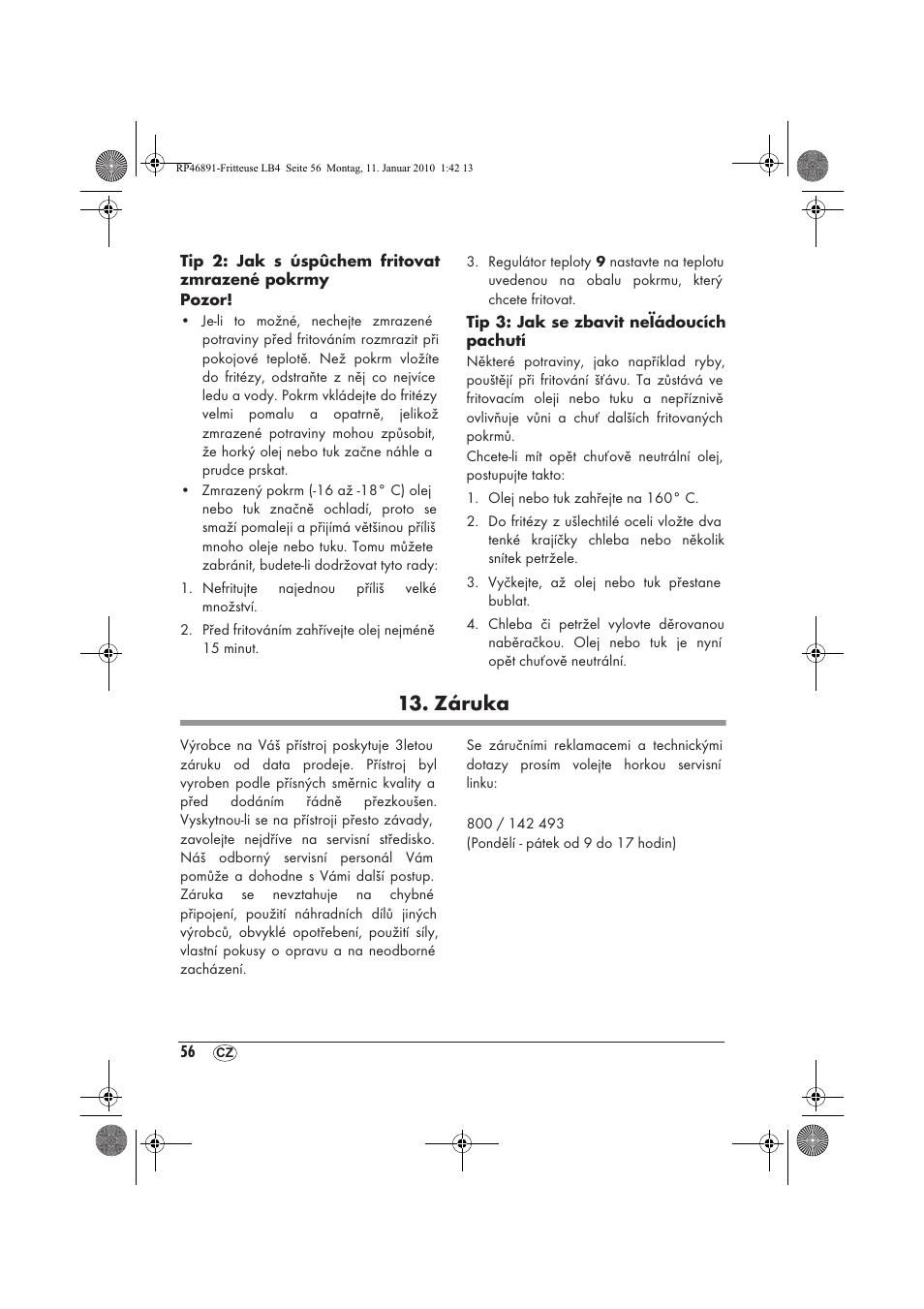 Záruka | Silvercrest H-3246 User Manual | Page 58 / 94