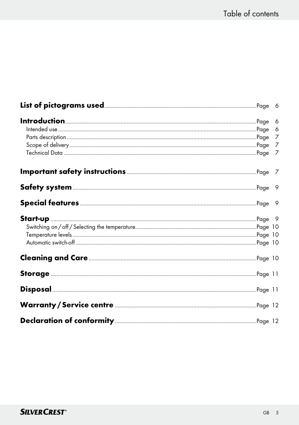 Silvercrest SSK 100 A1 User Manual | Page 5 / 33
