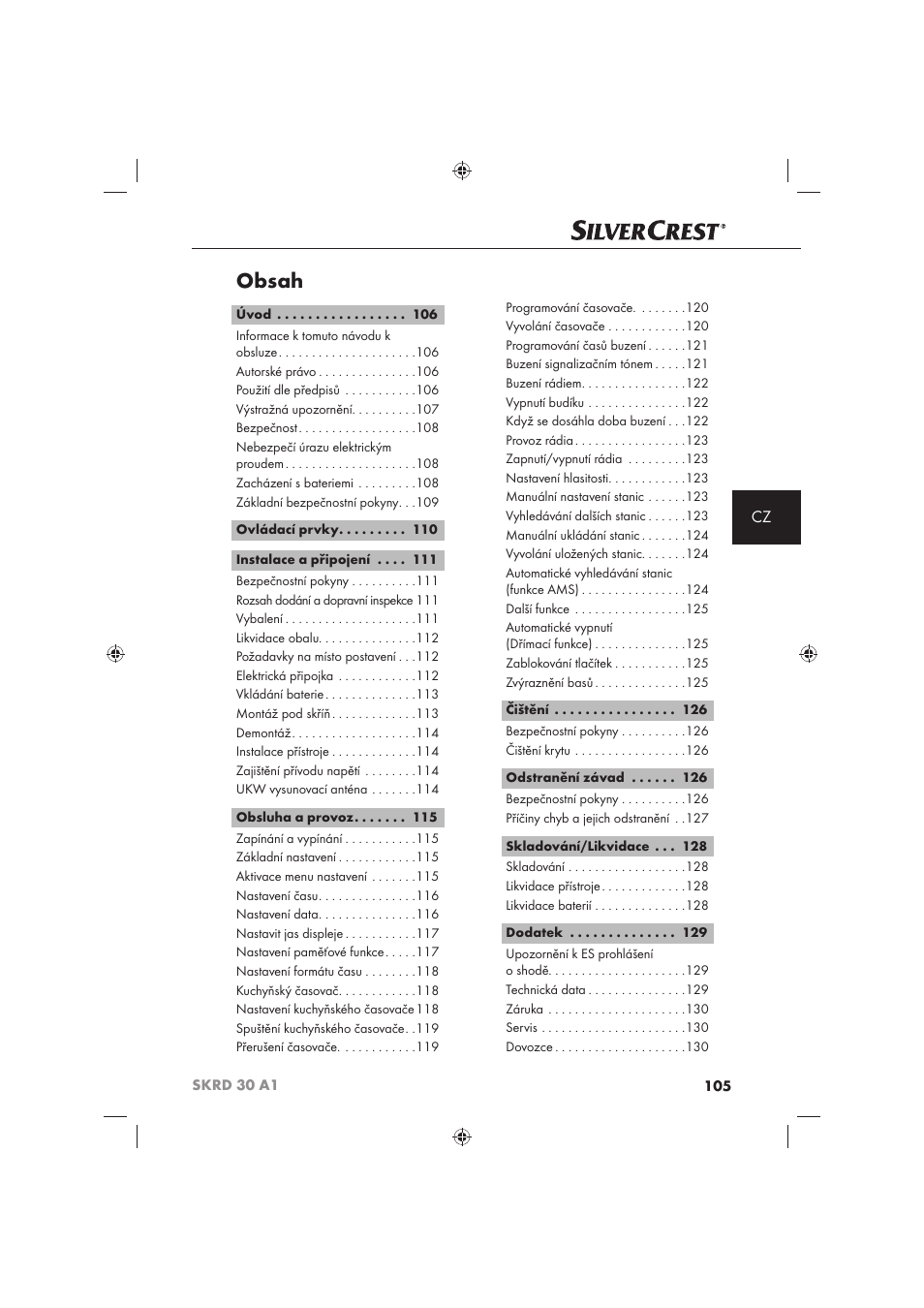 Silvercrest SKRD 30 A1 User Manual | Page 107 / 158