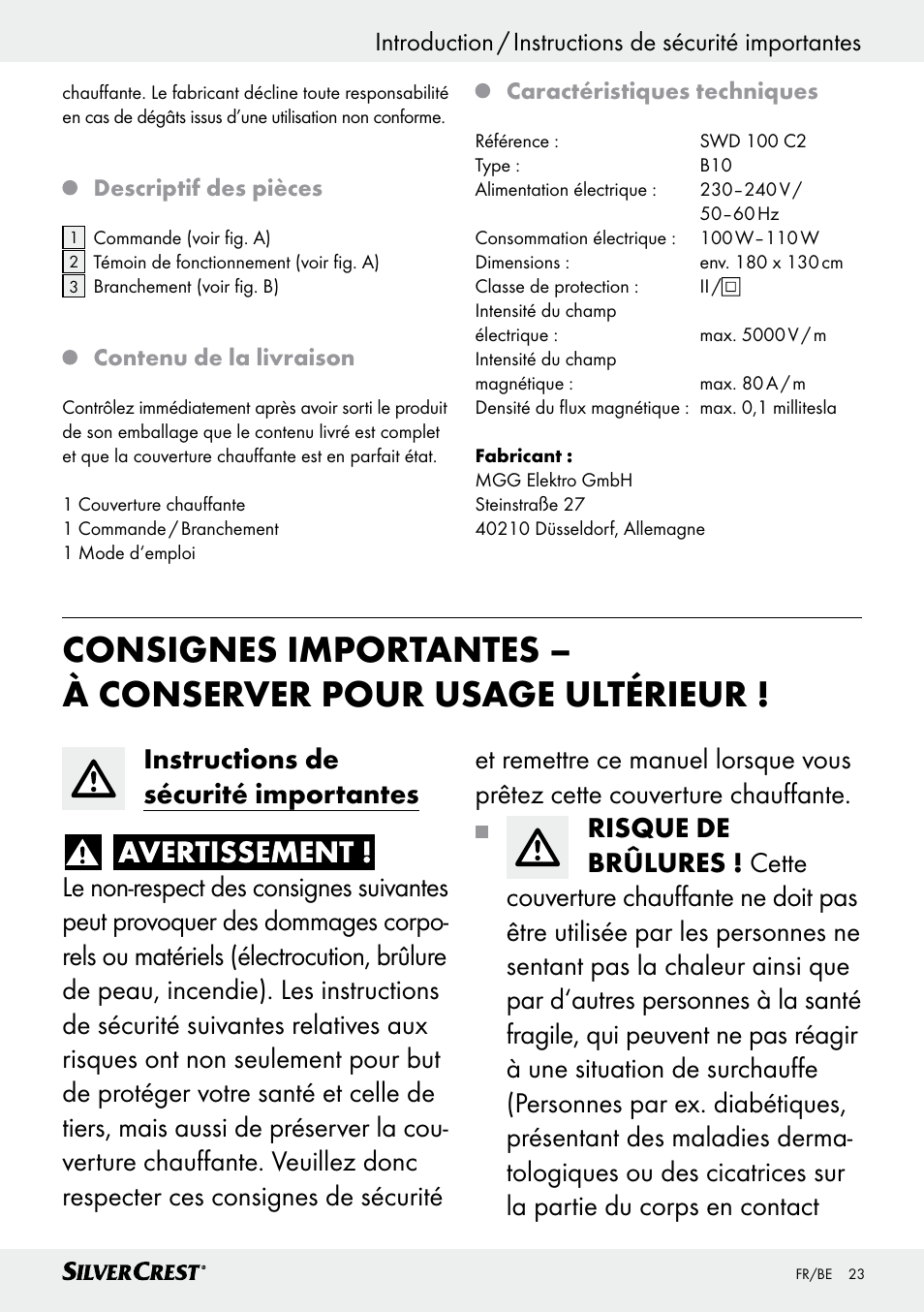Silvercrest SWD 100 C2 User Manual | Page 23 / 48