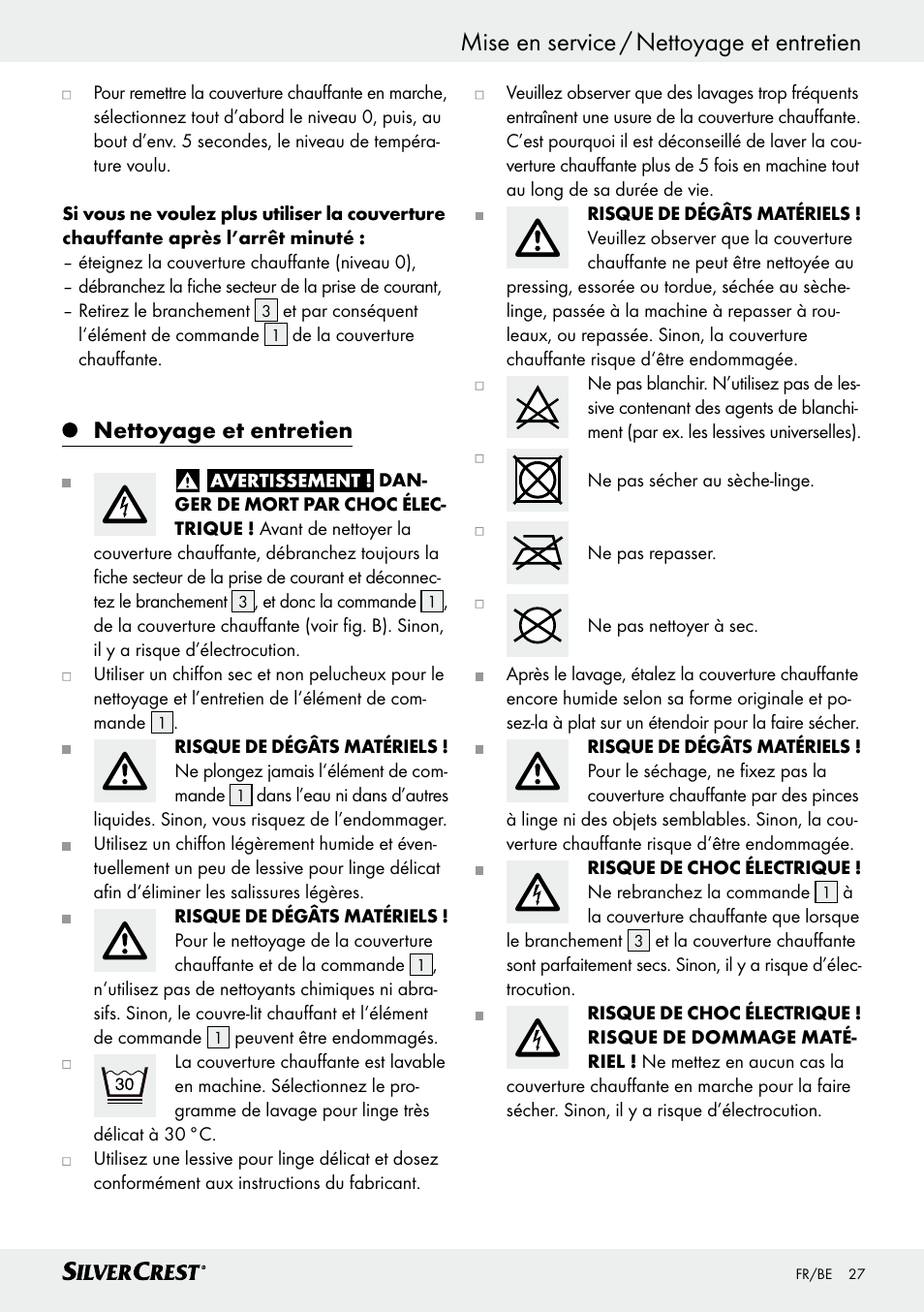 Nettoyage et entretien | Silvercrest SWD 100 C2 User Manual | Page 27 / 48